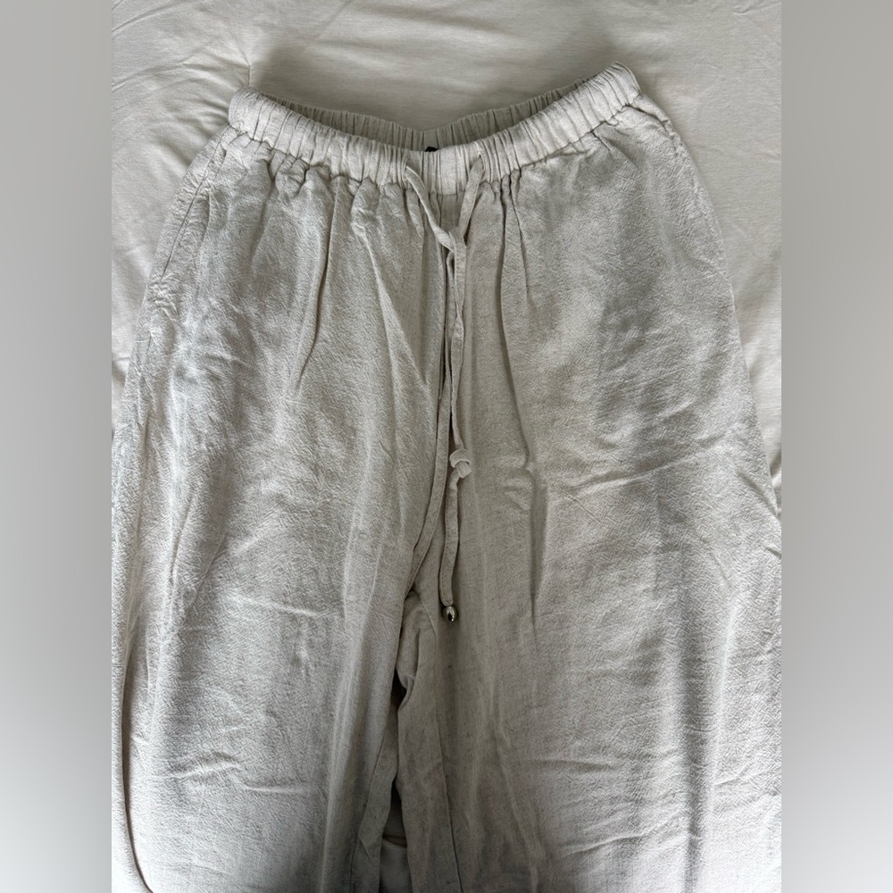 Linen pants.